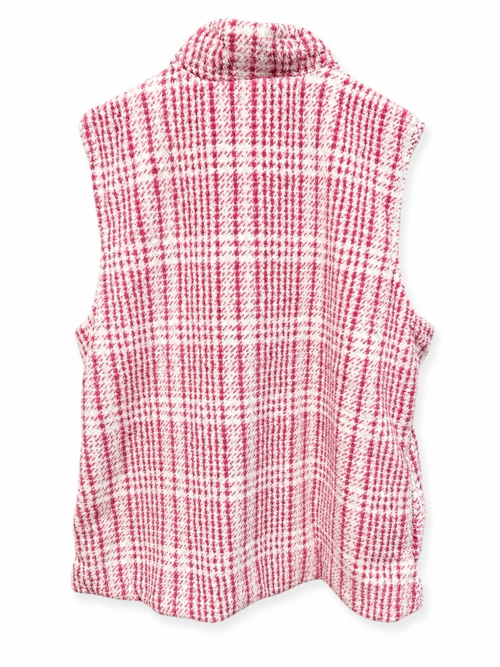 Katydid XXL Pink Plaid Sherpa Zip Vest Pockets Lined NWOT - Picture 5 of 5